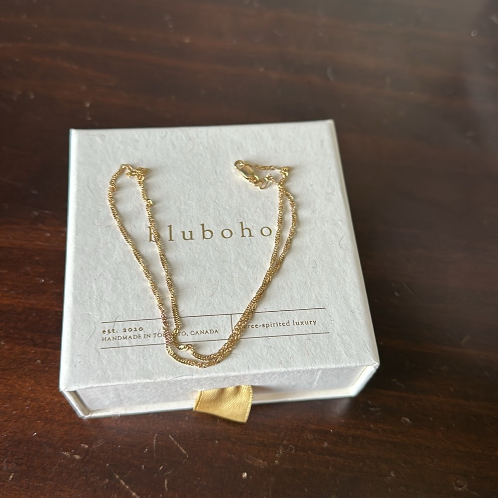 Bluboho Twisted Chain Necklace 10k Gold - Picture 2 of 7